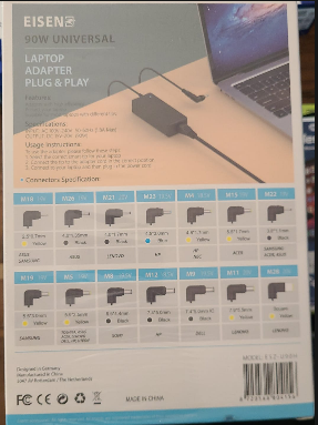 Eisen Universal Laptop Adapter 90W - ESZ-U90H